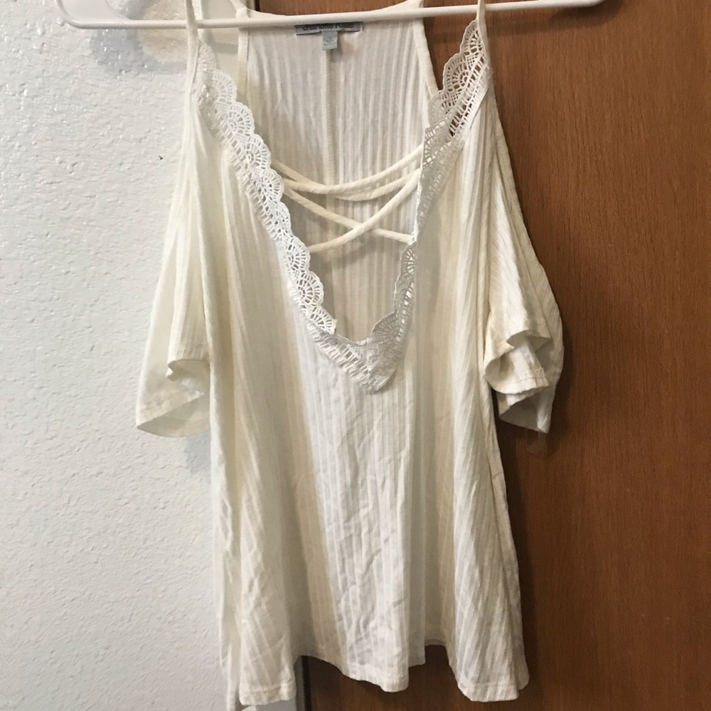 Off the shoulder t shirt